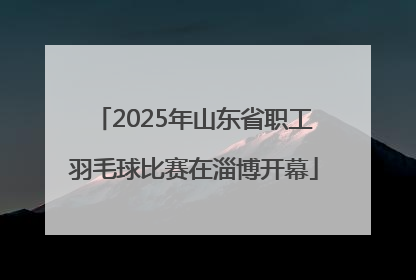 2025年山东省职工羽毛球比赛在淄博开幕