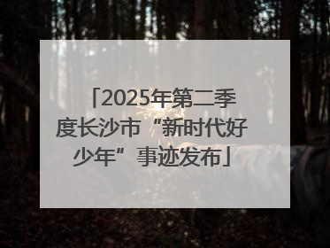 2025年第二季度长沙市“新时代好少年”事迹发布