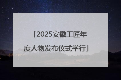 2025安徽工匠年度人物发布仪式举行