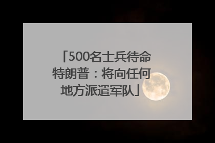 500名士兵待命 特朗普：将向任何地方派遣军队