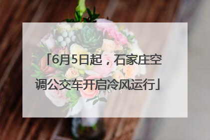 6月5日起，石家庄空调公交车开启冷风运行