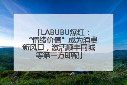 LABUBU爆红：“情绪价值”成为消费新风口，激活顺丰同城等第三方即配